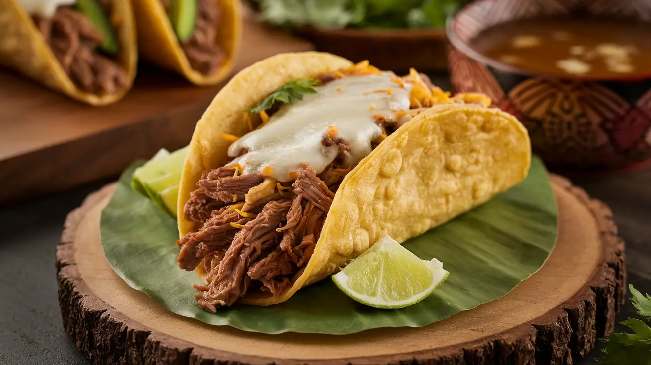 Crispy Birria Taco with Consommé