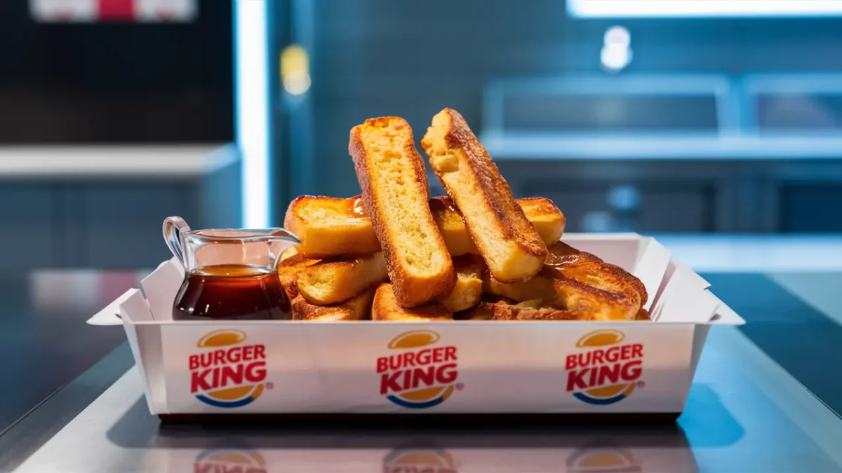 Burger King French Toast Sticks served with syrup