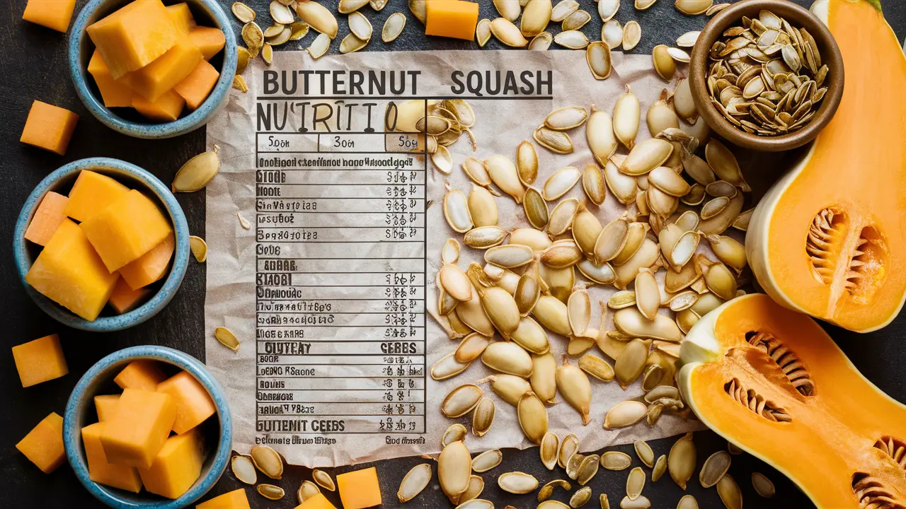 Nutritional breakdown of butternut squash seeds with whole squash