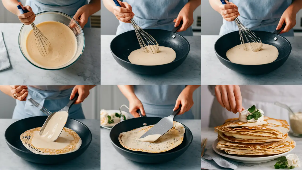 Step-by-step guide for making Bisquick crepes