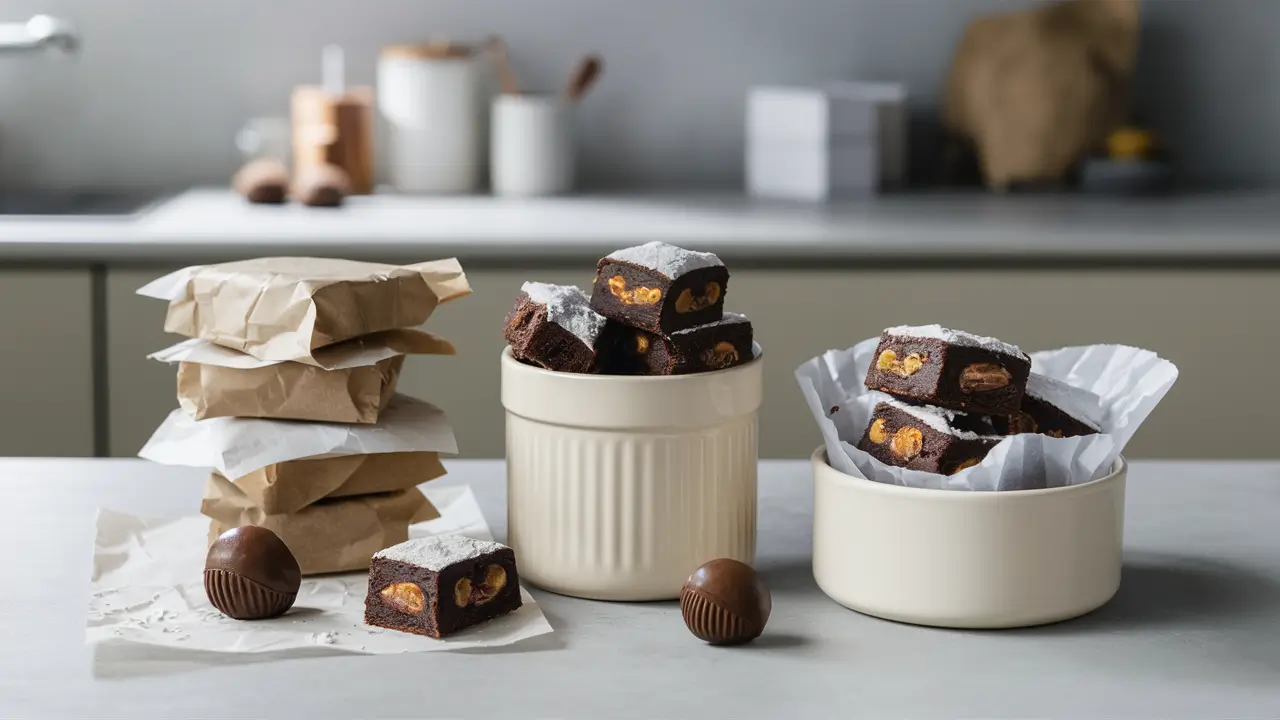 Storing and freezing Buckeye Brownies for freshness.