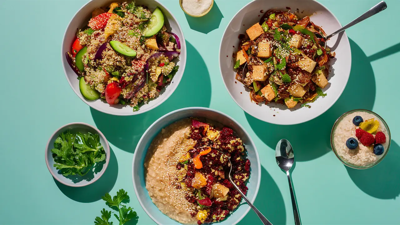 Quinoa rice recipes including salad, stir-fry, and porridge