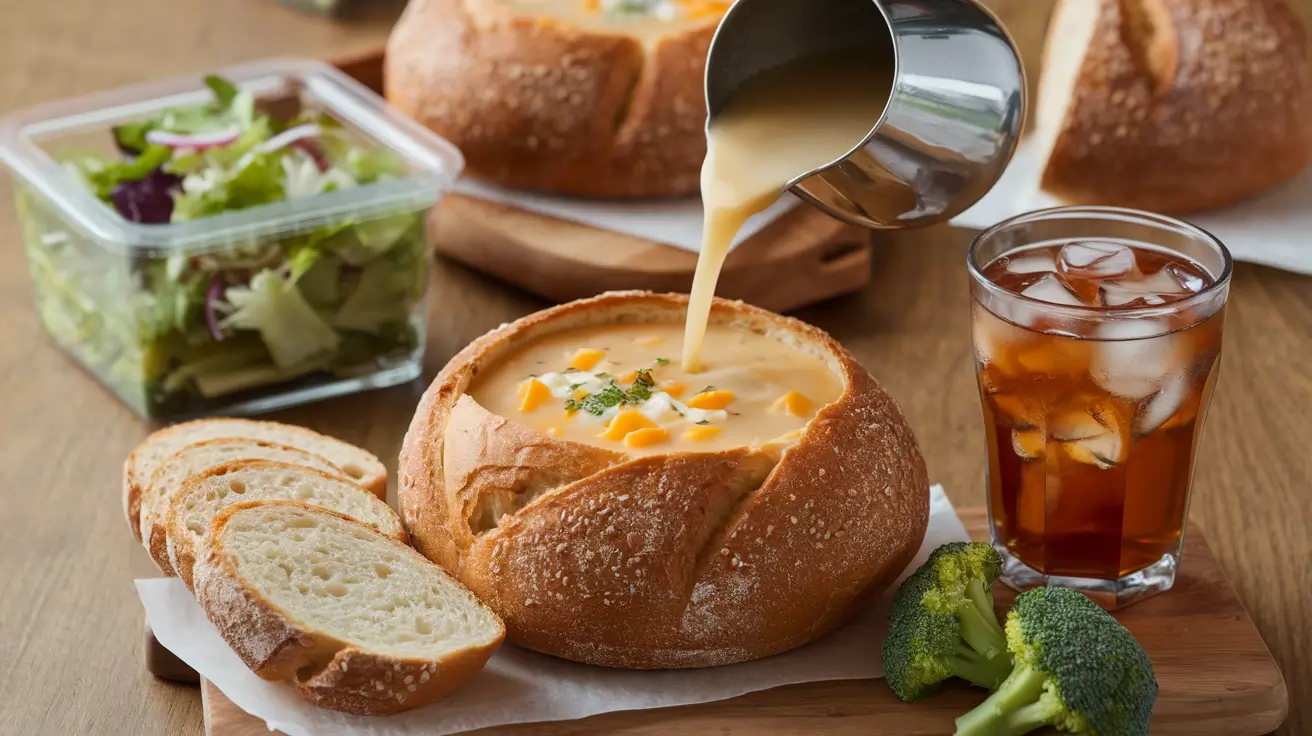 Panera Bread’s Broccoli Cheddar Soup in a bread bowl