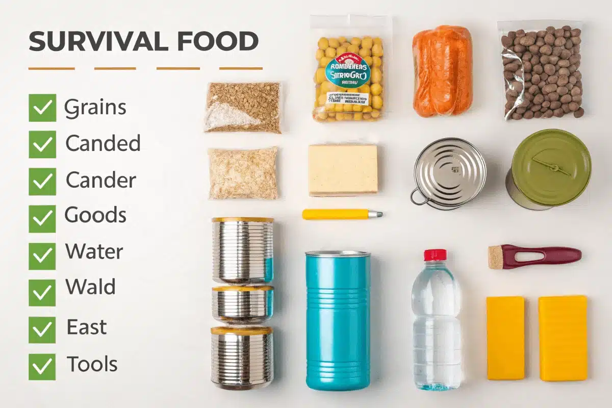 A checklist of essential apocalypse food items for survival