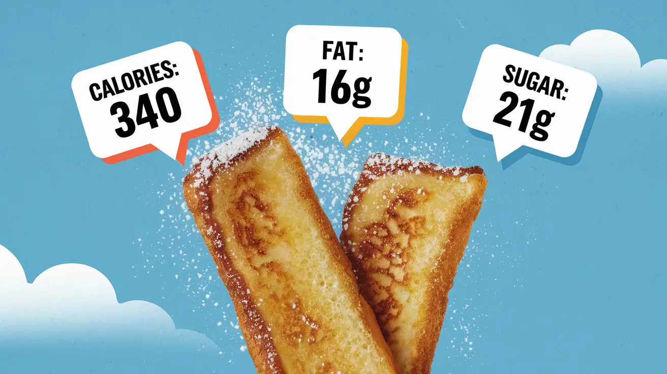 Nutritional infographic of Burger King French Toast Sticks