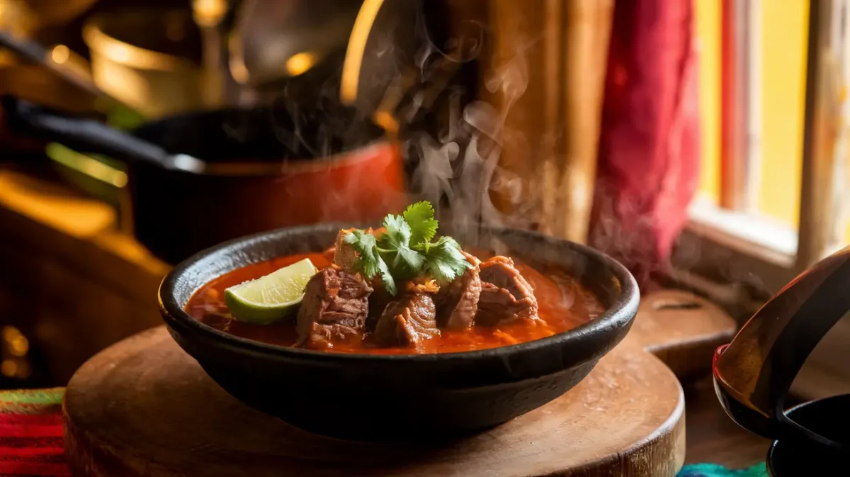 Traditional Birria Stew with Rich Red Consommé