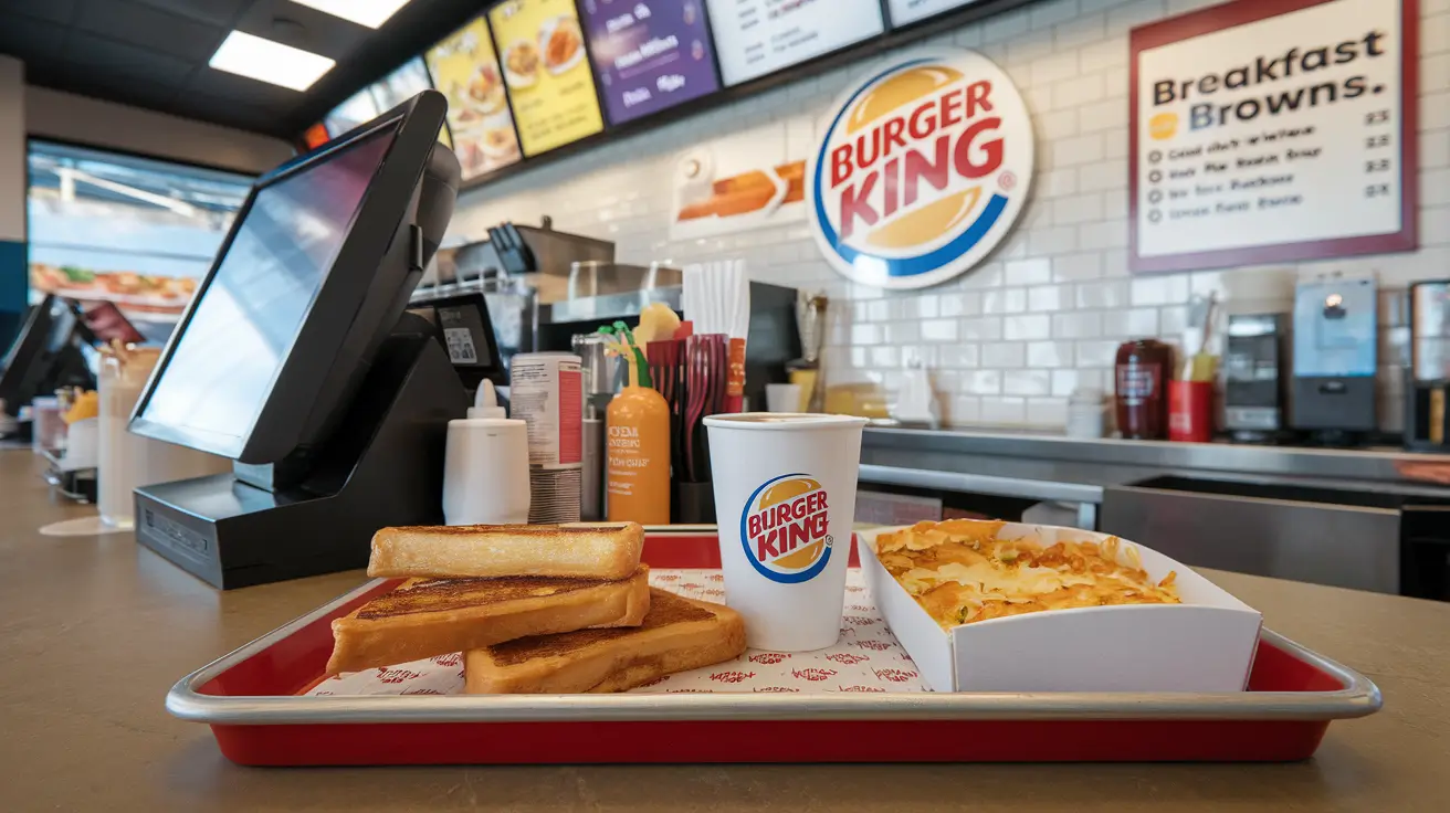 Burger King breakfast tray with French Toast Sticks