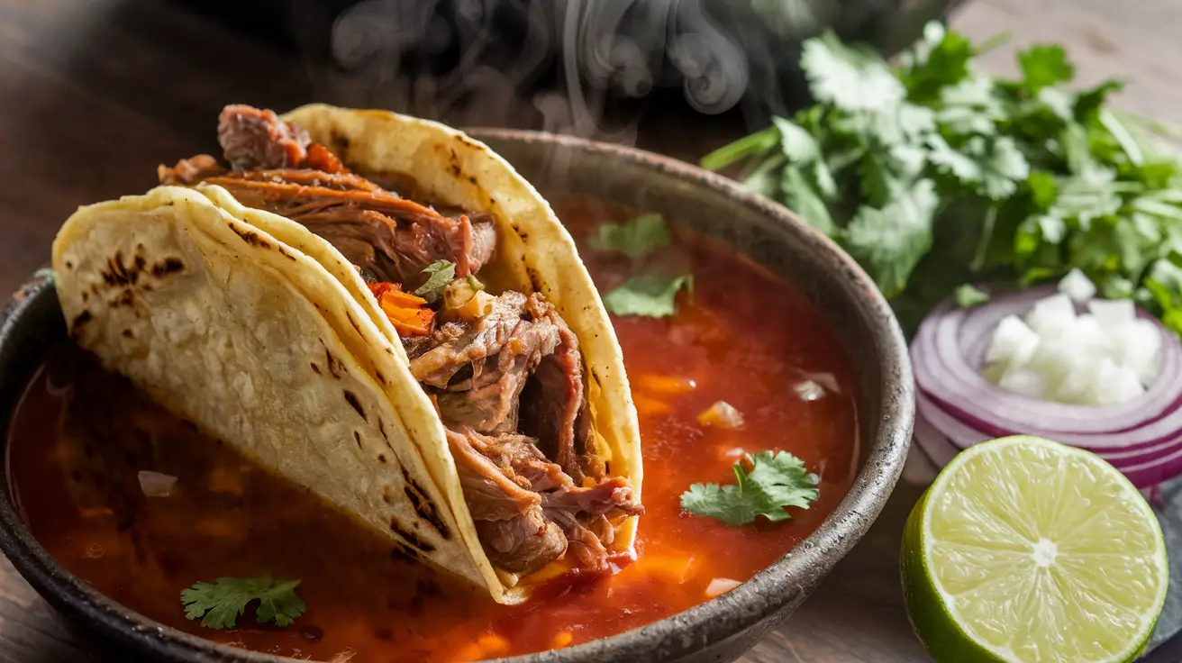 What Does Birria Taste Like? A rich, smoky, and slightly spicy Mexican dish featuring tender, slow-cooked meat in a flavorful consommé