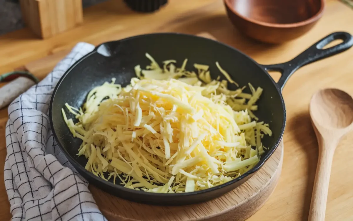 Step-by-step process of making crispy hash browns from scratch