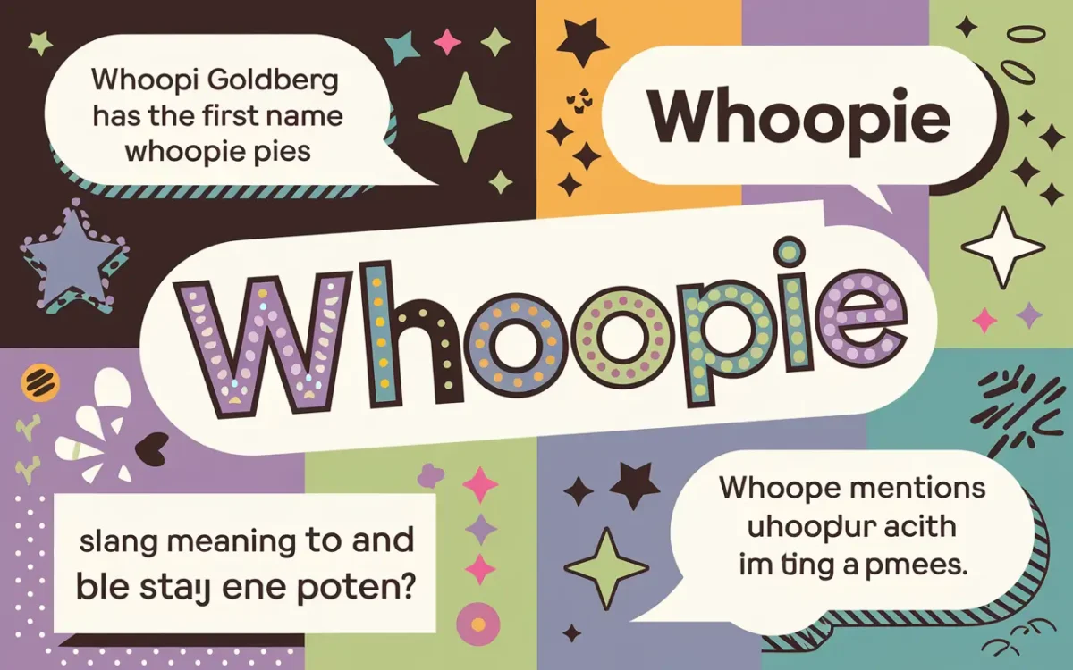 Infographic showcasing fun facts about the word whoopie