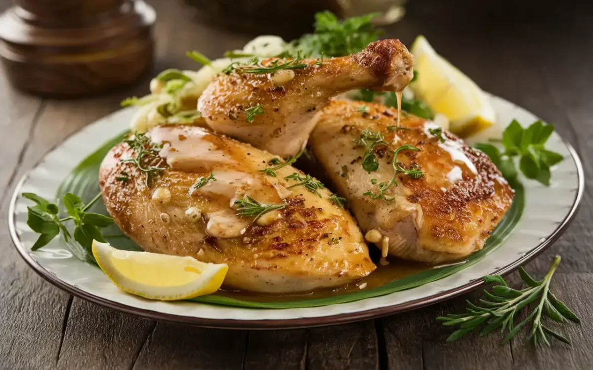 Garlic Chicken with Butter Sauce